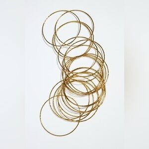 NWOT. Zara Golden Pack of Multiple Textured Metal Bracelets.